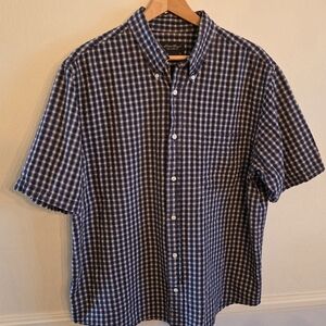 Eddie Bauer Men's Short Sleeve Relaxed Fit Shirt Plaid XL